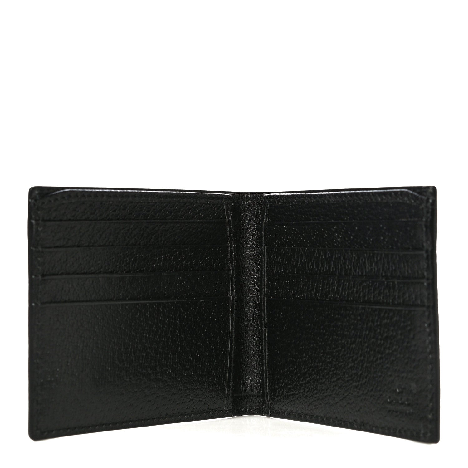 Gucci Calfskin Boar Effect GG Marmont Bi-Fold Wallet Black 5 of 10