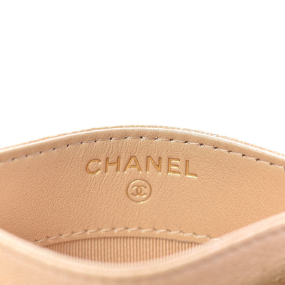 Chanel Iridescent Caviar Quilted Card Holder Beige 5 of 7