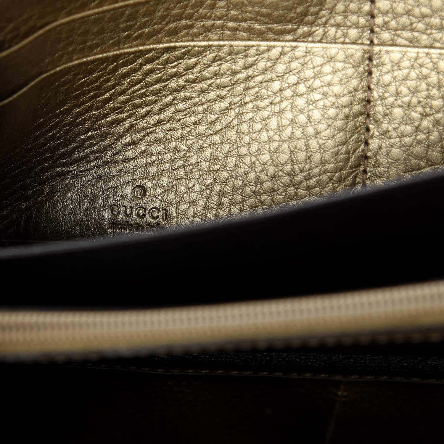 Gucci Diamante Bamboo Tassel Zip Around Wallet Gold 6 of 7
