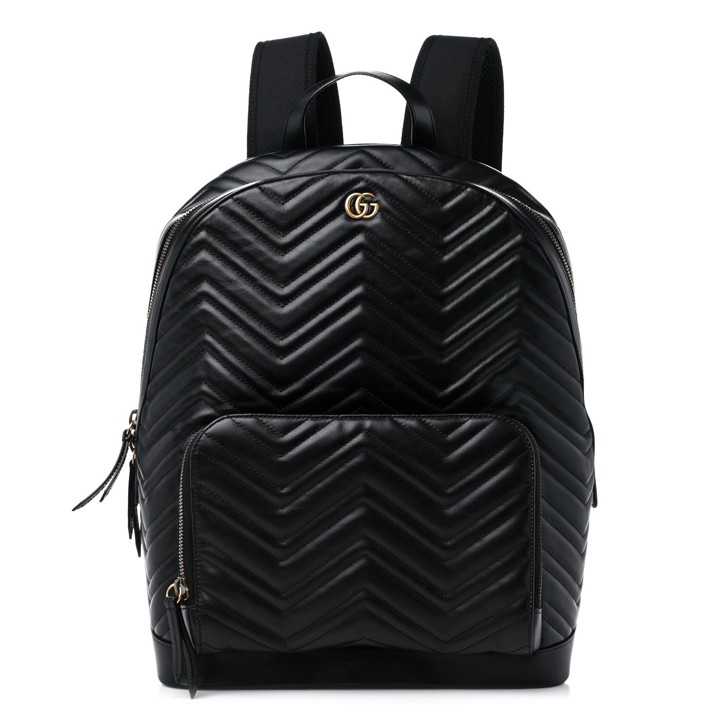 Gucci Calfskin Matelasse GG Marmont Day Backpack Black 1 of 9
