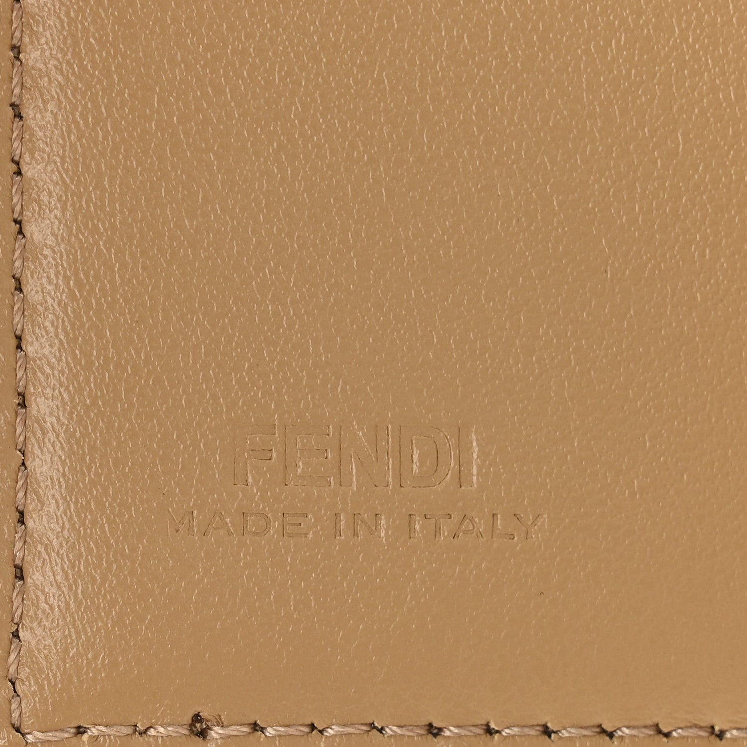 Fendi Vitello King Tamponato Embossed Fendi Roma Micro Tri-Fold Wallet Poudre 6 of 10