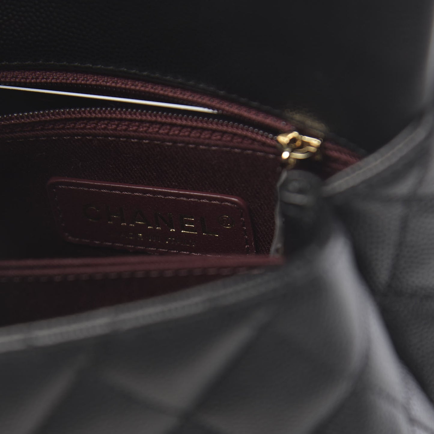 Caviar Quilted Extra Mini Coco Handle Flap Black