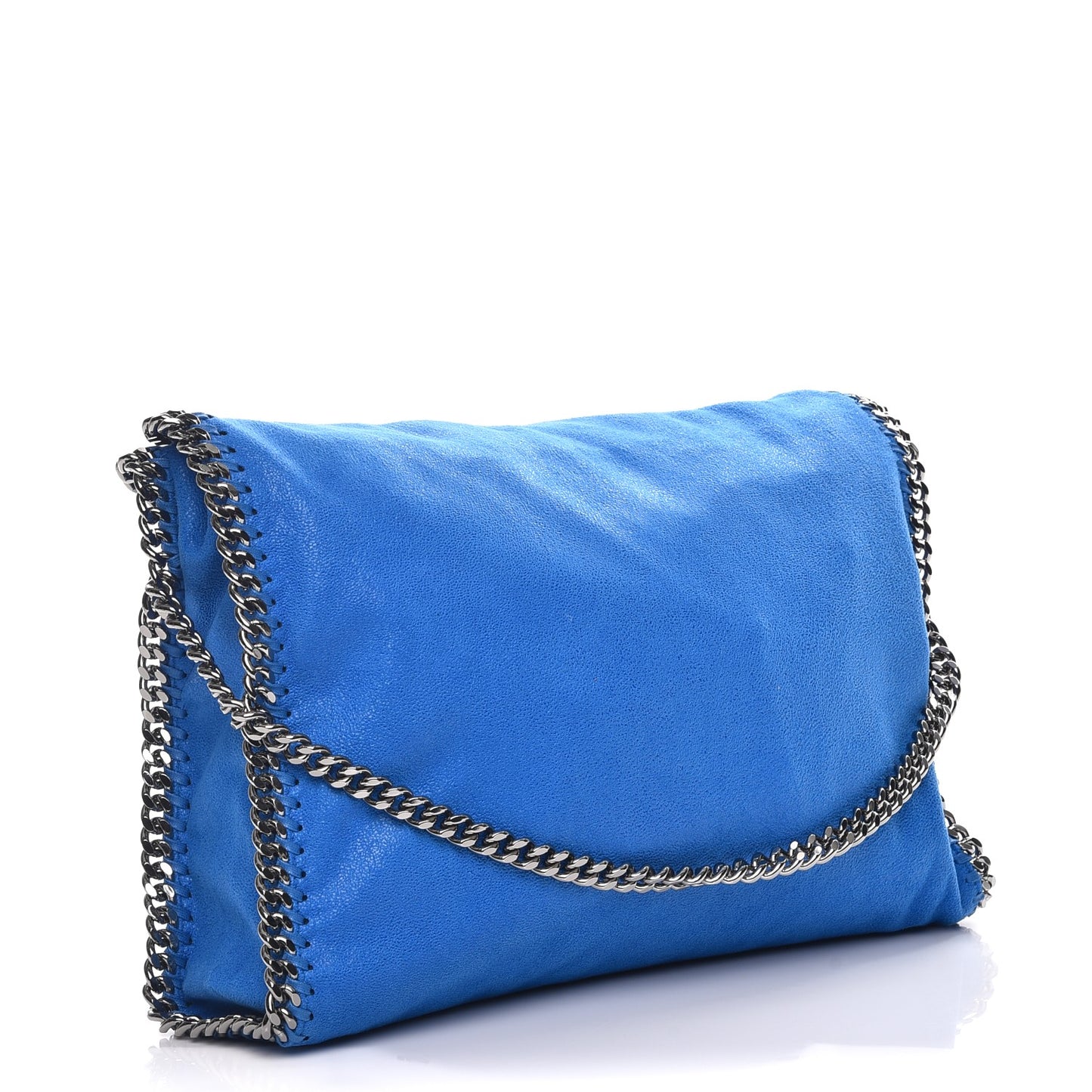 Shaggy Deer Falabella Fold Over Tote Bright Blue