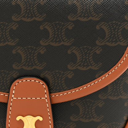 Celine Canvas Calfskin Triomphe Mini Besace Tan 8 of 10