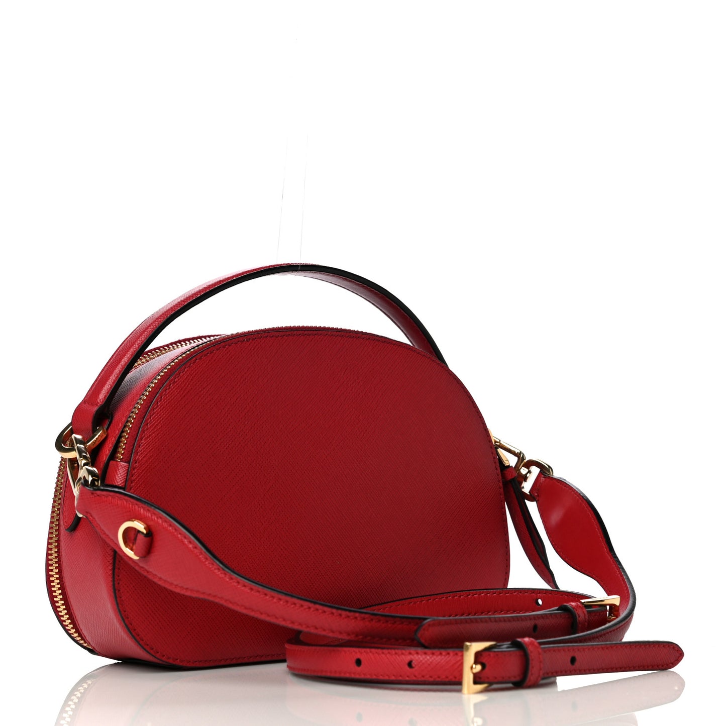 Saffiano Lux Odette Crossbody Fuoco