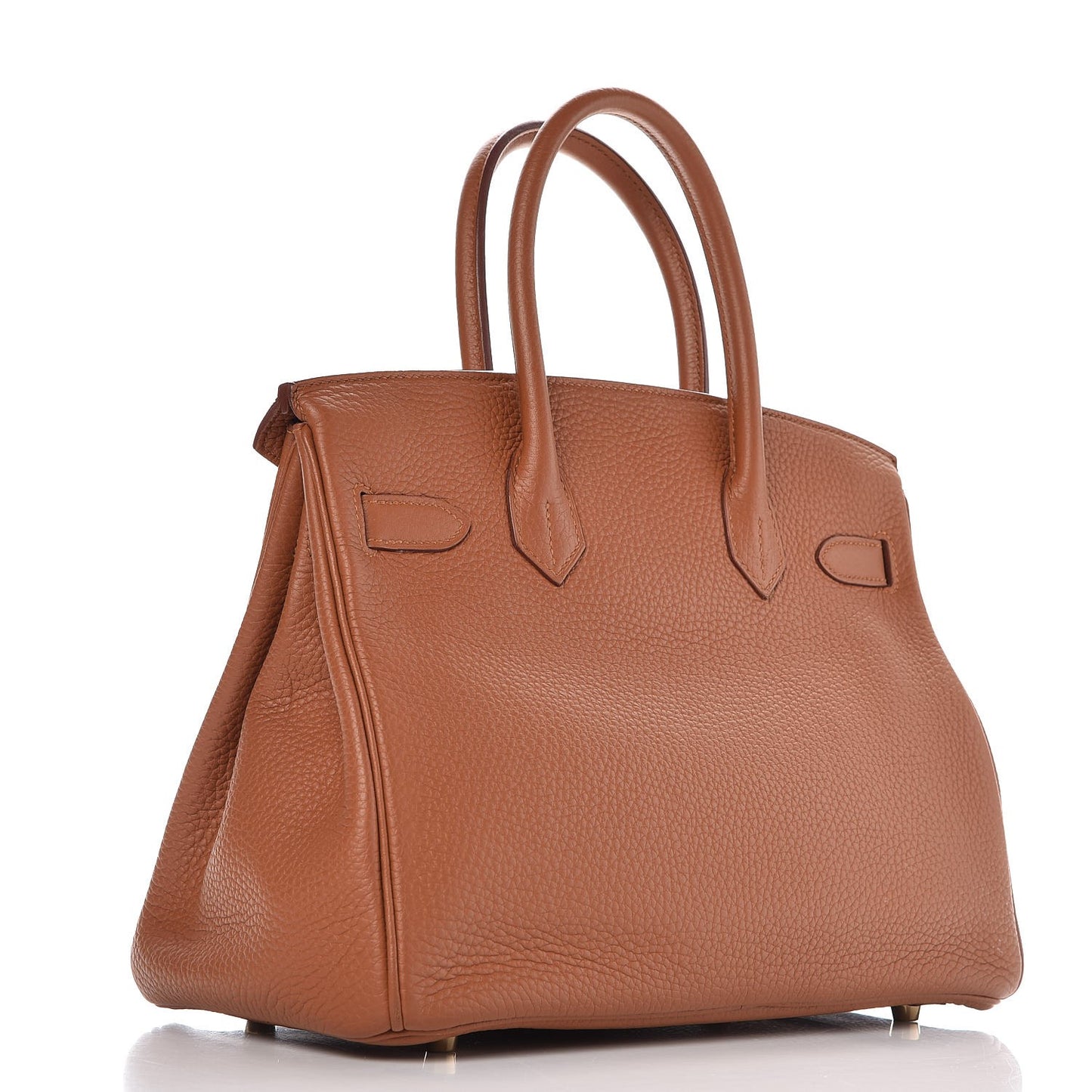 Taurillon Clemence Lizard Club Birkin 30 Gold Marron D'Inde