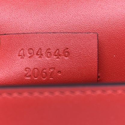 Gucci Calfskin Super Mini Sylvie Chain Shoulder Bag Hibiscus Red 9 of 10