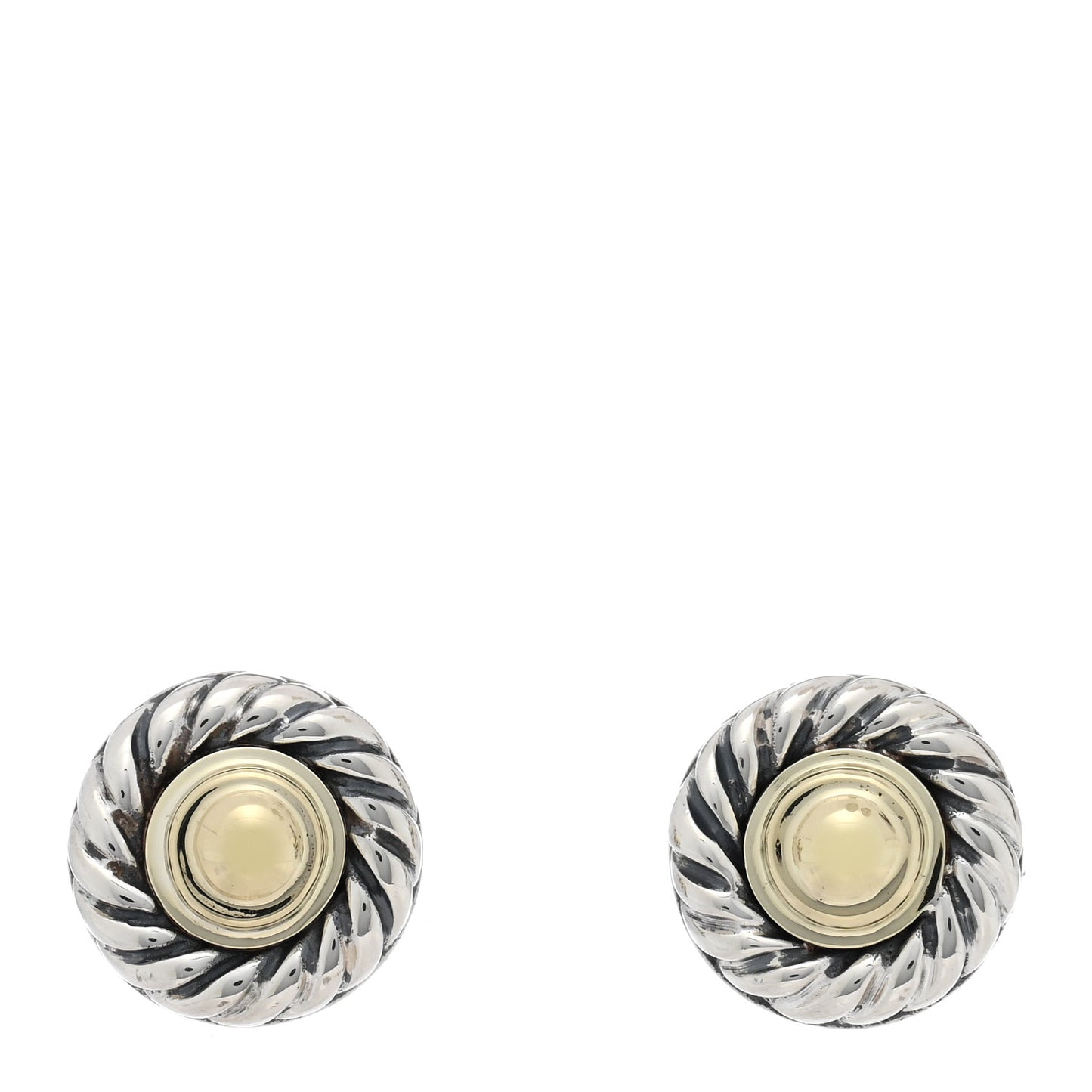 Sterling Silver 14K Yellow Gold Cookie Earrings