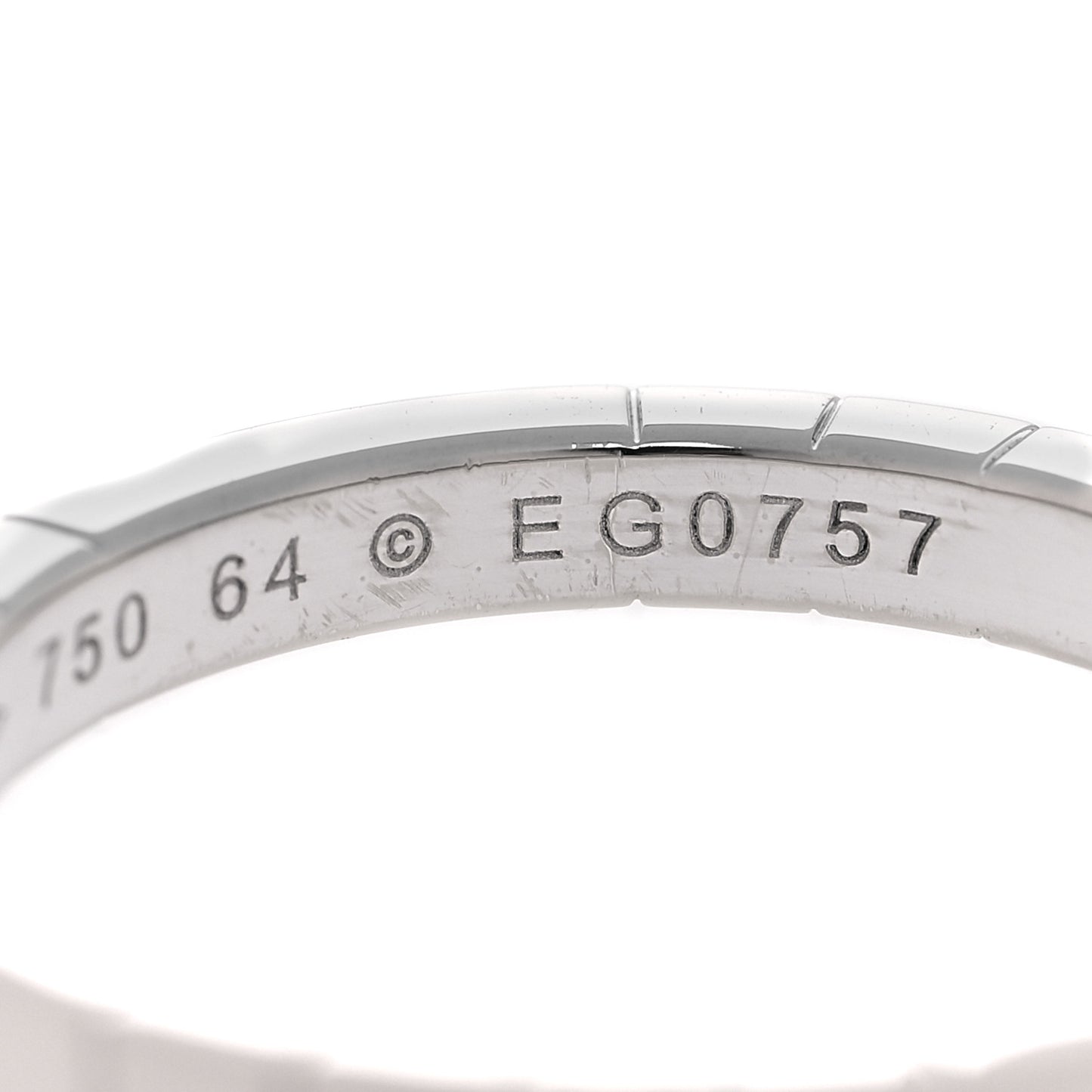 18K White Gold Lanieres Ring 64 10.75