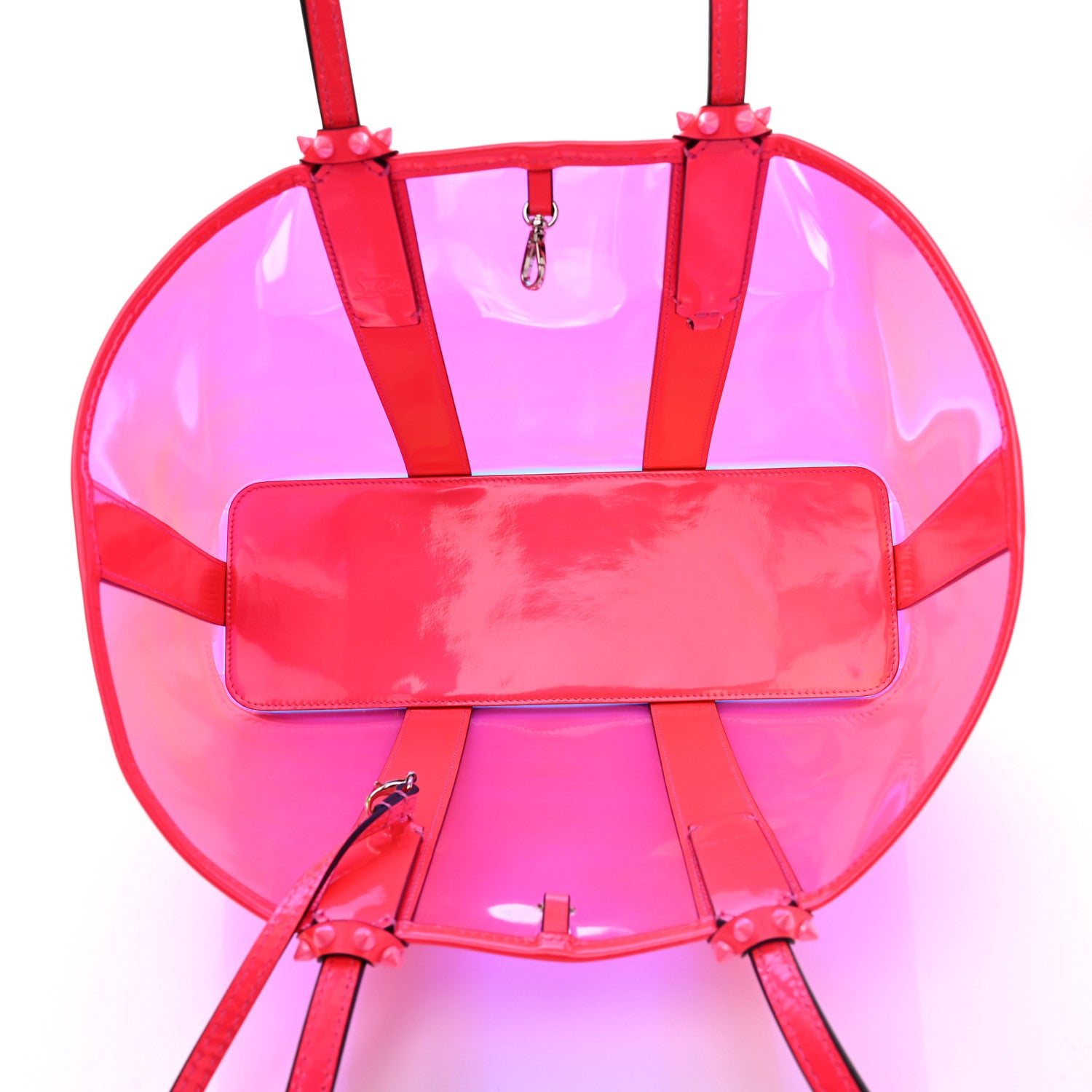 Christian Louboutin PVC Spikes East West Cabata Tote Pink 6 of 12