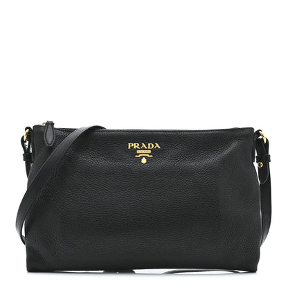 Prada Vitello Daino Crossbody Bag Black 1 of 10