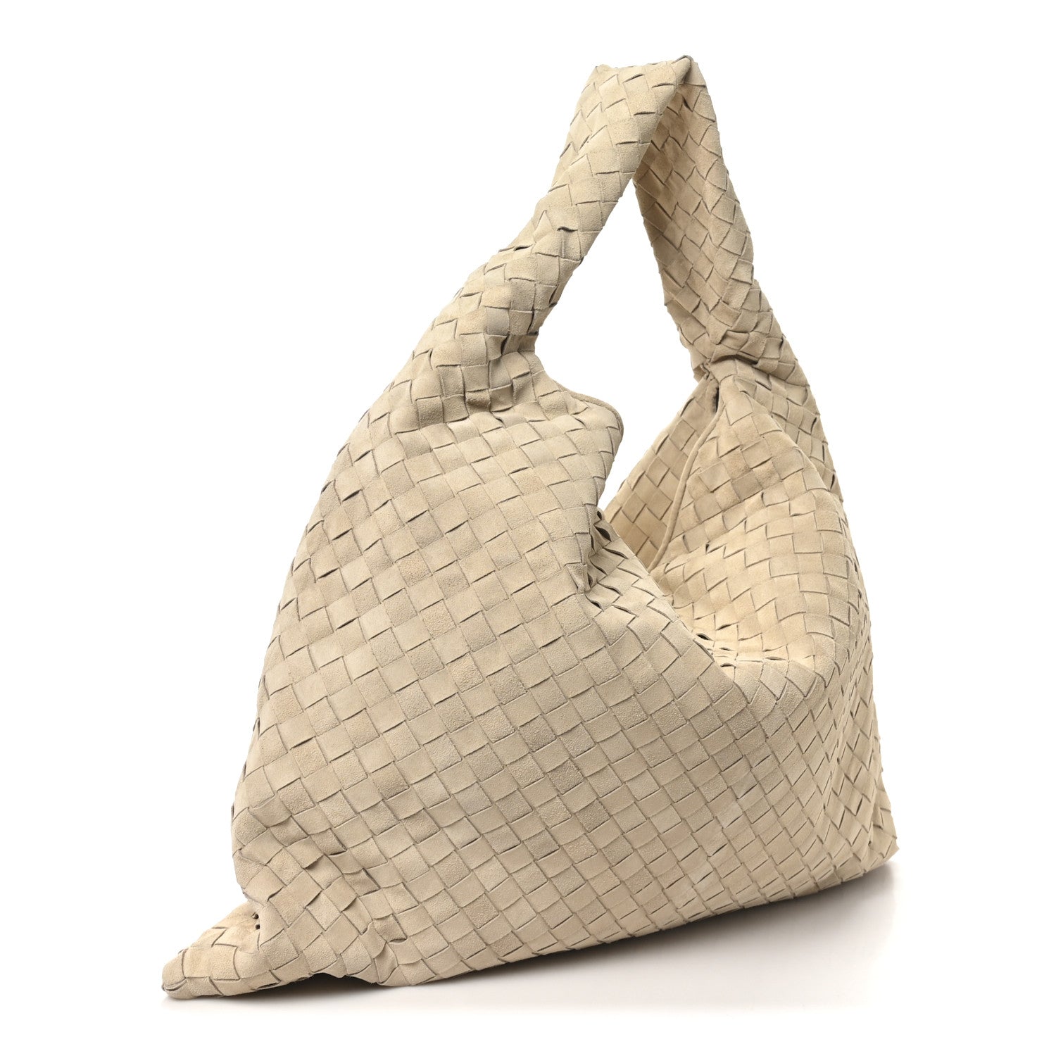 Bottega Veneta Suede Intrecciato Large Hop Ecru 3 of 9