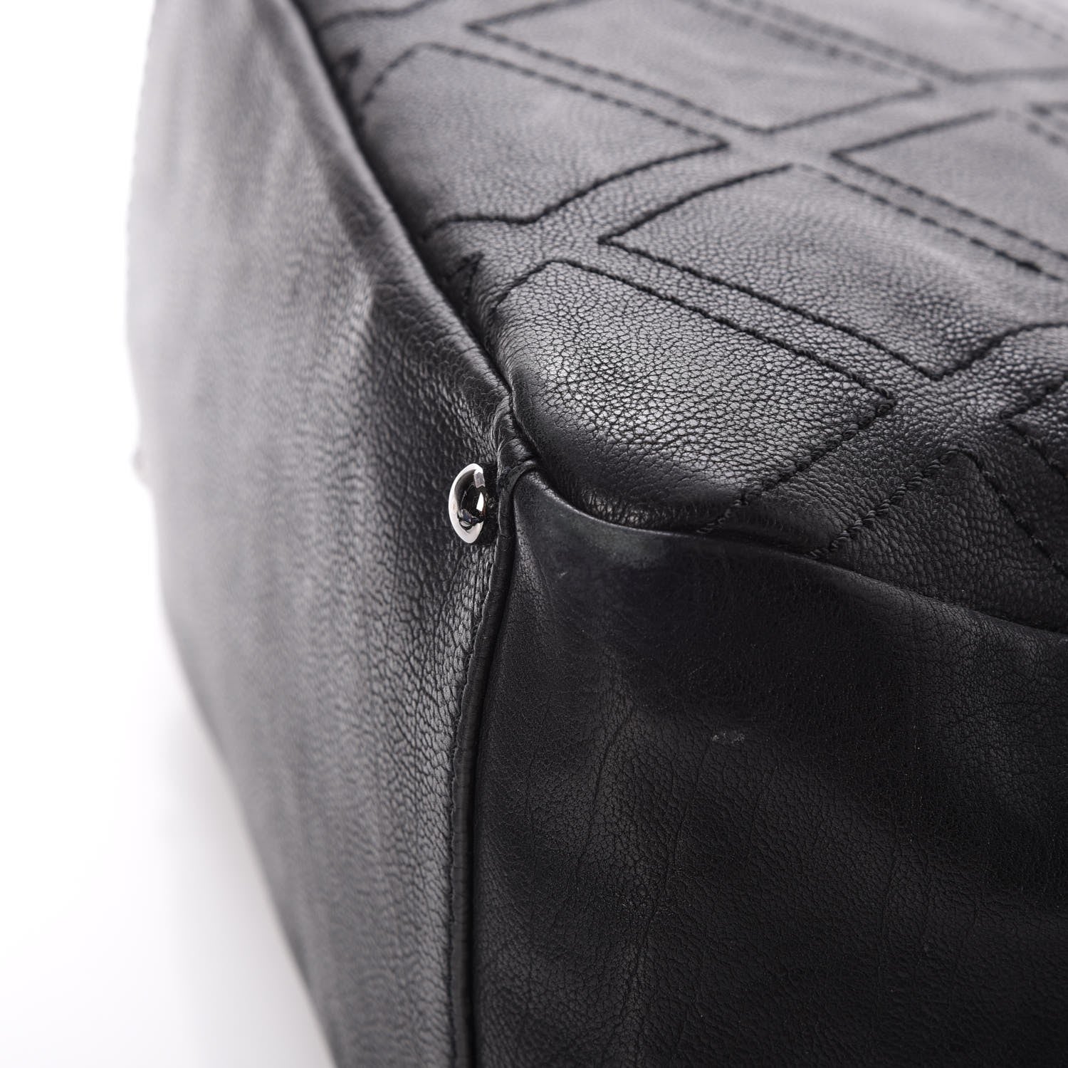 Chanel Calfskin Small Diamond Stitch Tote Black 12 of 13