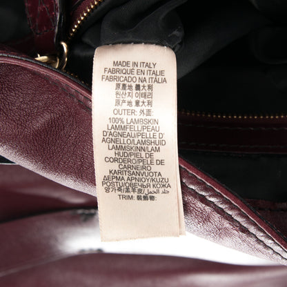 Burberry Soft Lambskin Bridle Calfskin Medium Gosford Hobo Claret Red 9 of 9