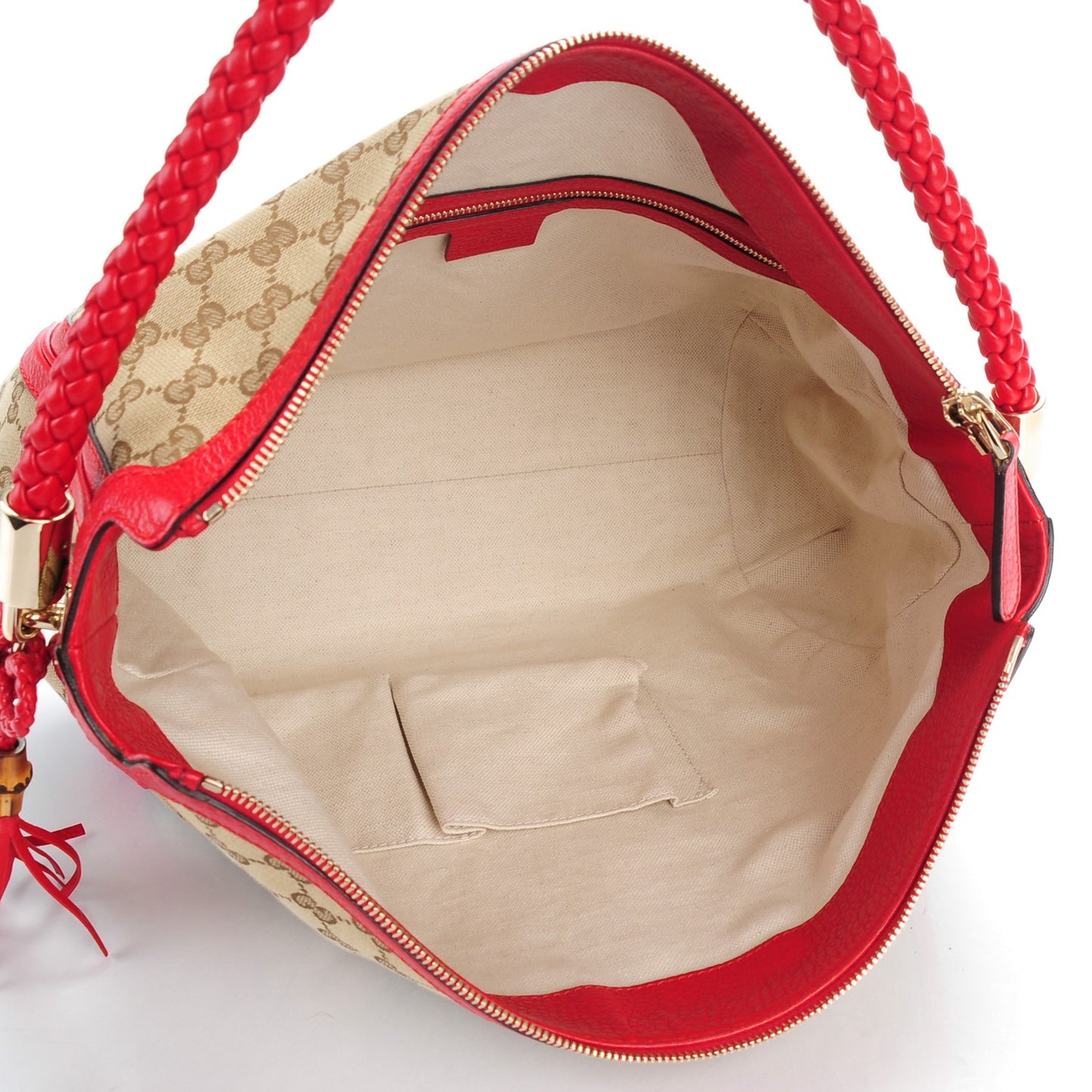 Monogram Medium Bella Hobo Red