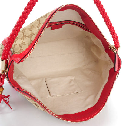Gucci Monogram Medium Bella Hobo Red 5 of 7
