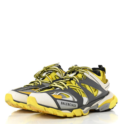 Balenciaga Mesh Nylon Womens Track Sneakers 39 Jaune Black White 3 of 8