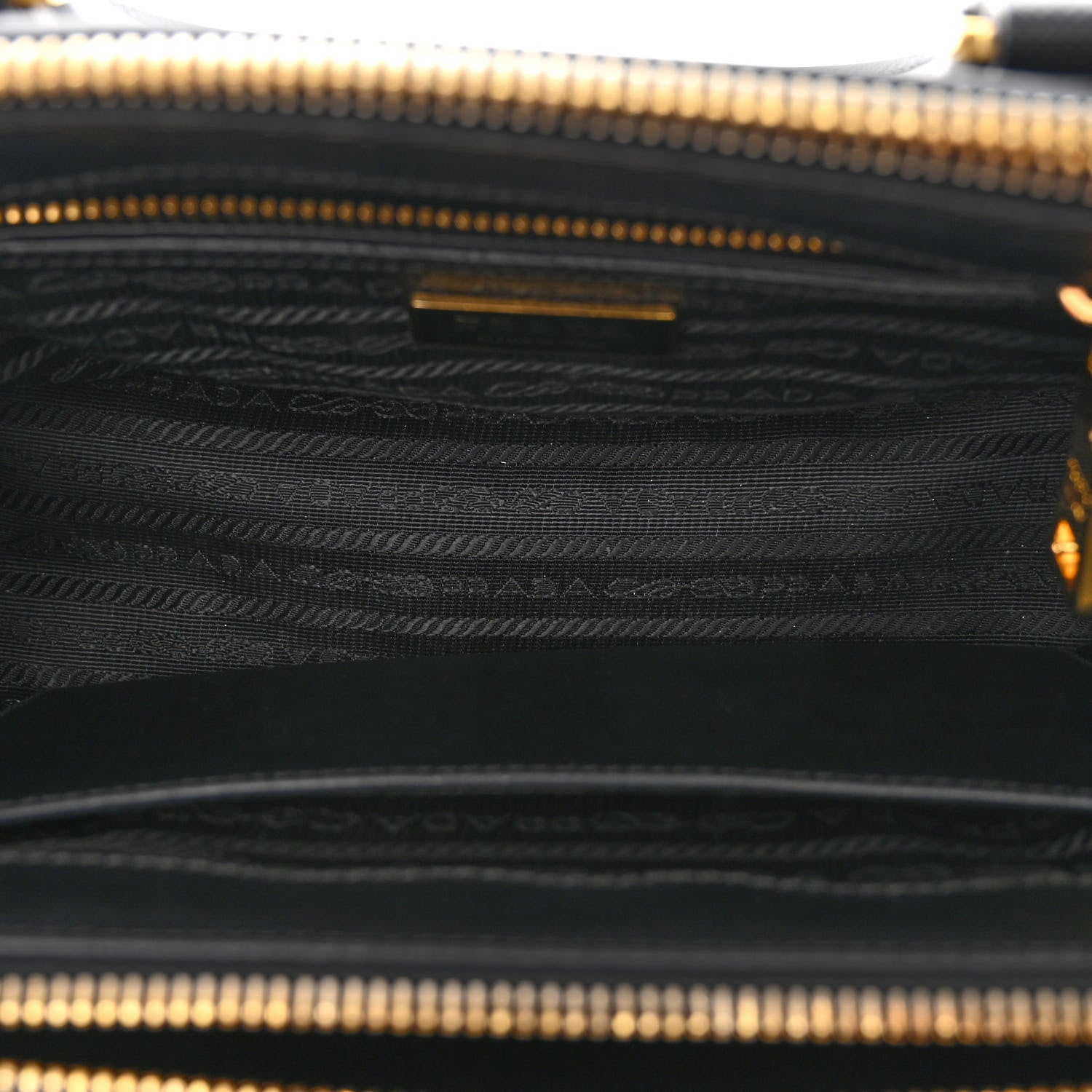 Prada Saffiano Mini Galleria Double Zip Tote Black 5 of 9