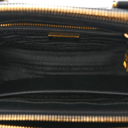 Prada Saffiano Mini Galleria Double Zip Tote Black 5 of 9