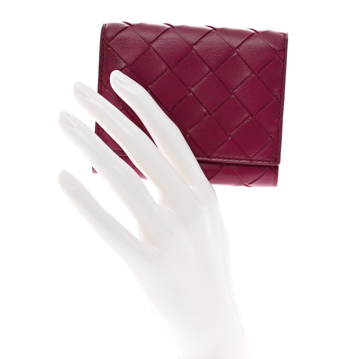 Bottega Veneta Nappa Intrecciato Trifold Wallet Cinnabar 2 of 8