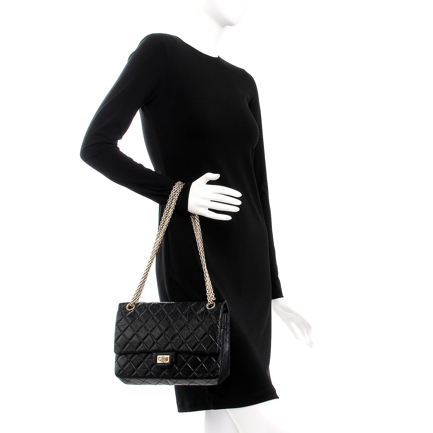 Chanel Aged Calfskin Quilted 2.55 Reissue 226 Flap Black 2 of 8