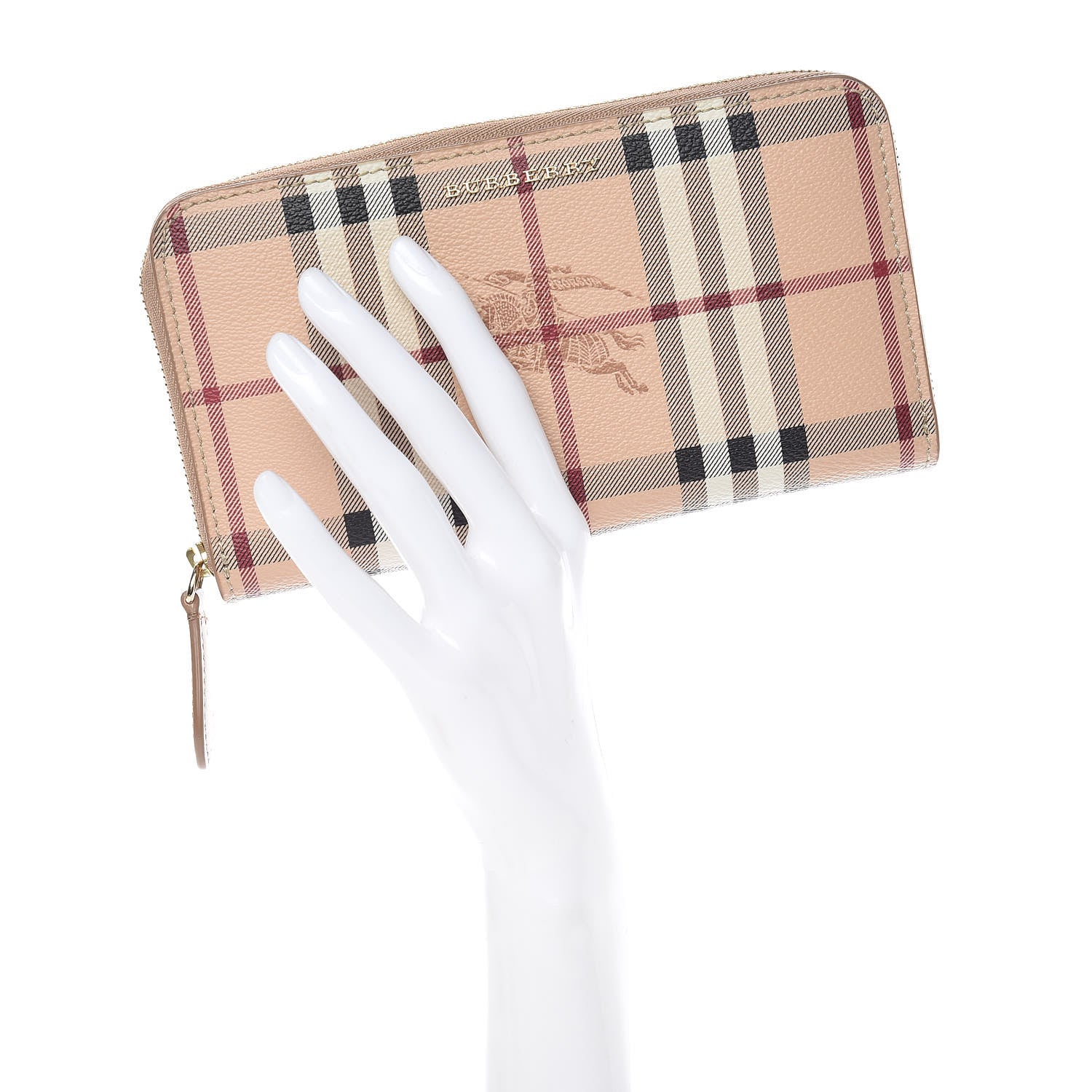 Burberry Haymarket Check Zip Around Wallet 2 of 10