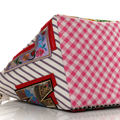 Christian Louboutin Canvas Embroidered Calfskin Caracaba Tote Multicolor 9 of 12
