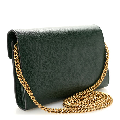 Gucci Calfskin Garden Dionysus Chain Wallet Emerald 3 of 11