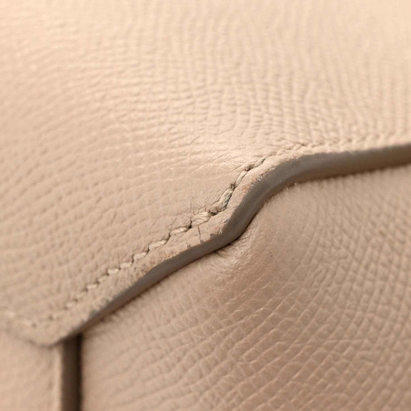 Grained Calfskin Micro Belt Bag Light Taupe