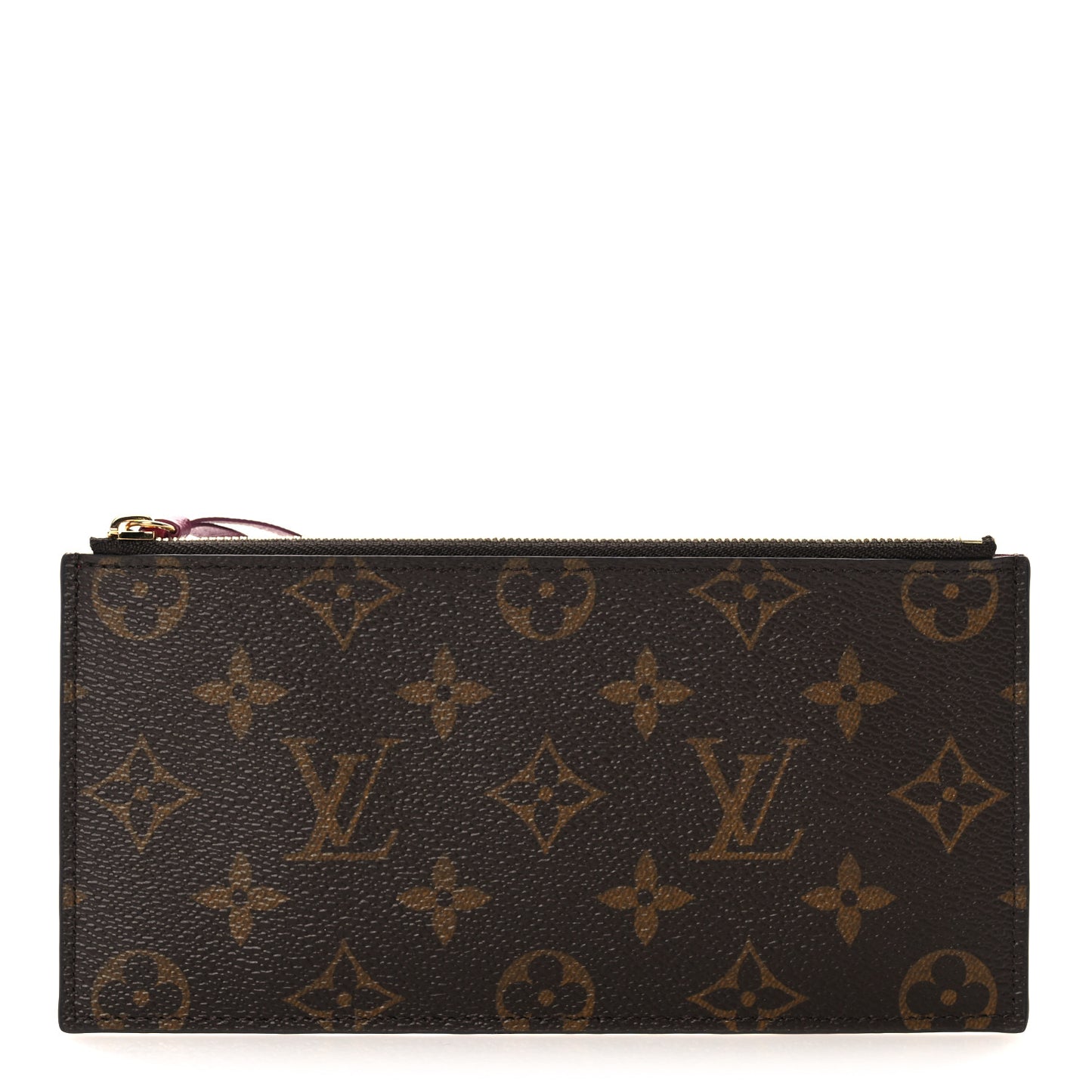 Monogram Felicie Chain Wallet Zippered Insert Fuchsia