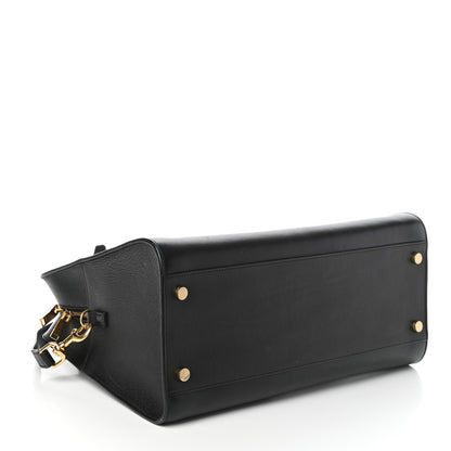Saint Laurent Smooth Calfskin Medium Monogram Cabas Black 4 of 7