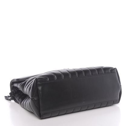 Saint Laurent Calfskin Y Quilted Monogram Medium Loulou Chain Satchel Black 4 of 9