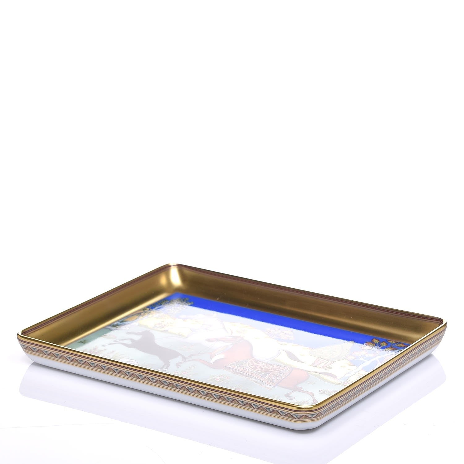 Hermes Porcelain Small Cheval d’Orient Tray 2 of 4