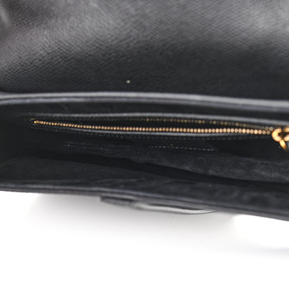 Christian Dior Grained Calfskin Saddle Bag Black 5 of 10