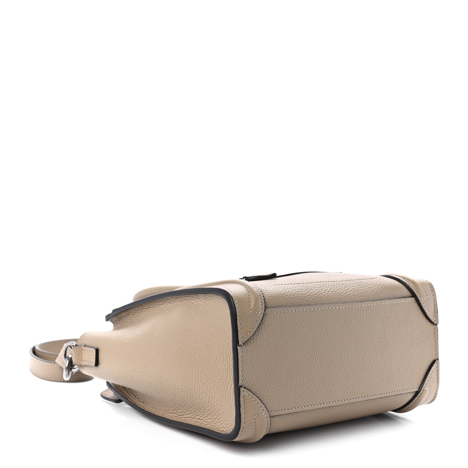 Celine Drummed Calfskin Nano Luggage Dune 4 of 10