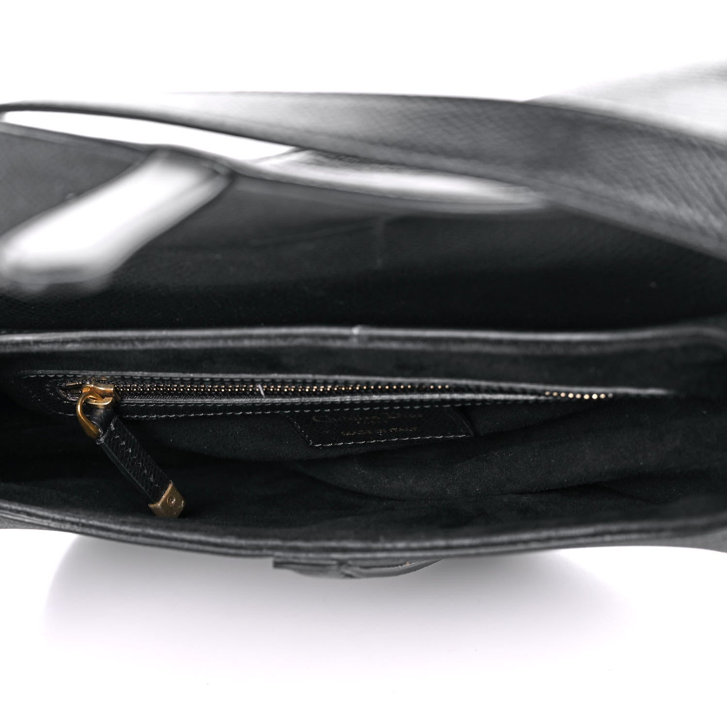 Christian Dior Calfskin Saddle Bag Black 5 of 13