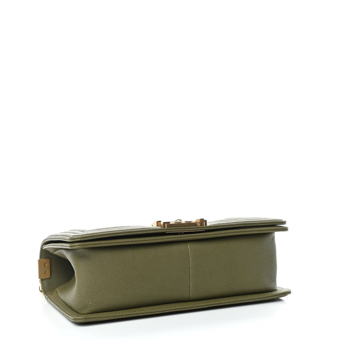 Caviar Quilted Medium Boy Flap Khaki