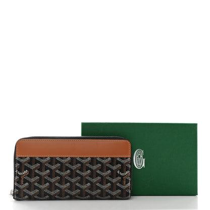 Goyard Goyardine Matignon Zip Around GM Wallet Black Gold 13 of 13