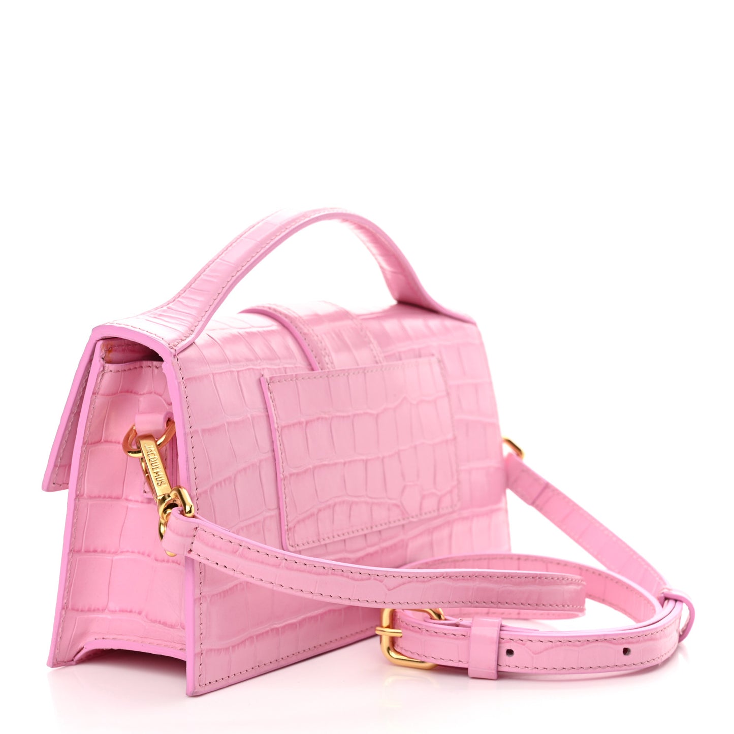 Calfskin Crocodile Embossed Le Grand Bambino Pink