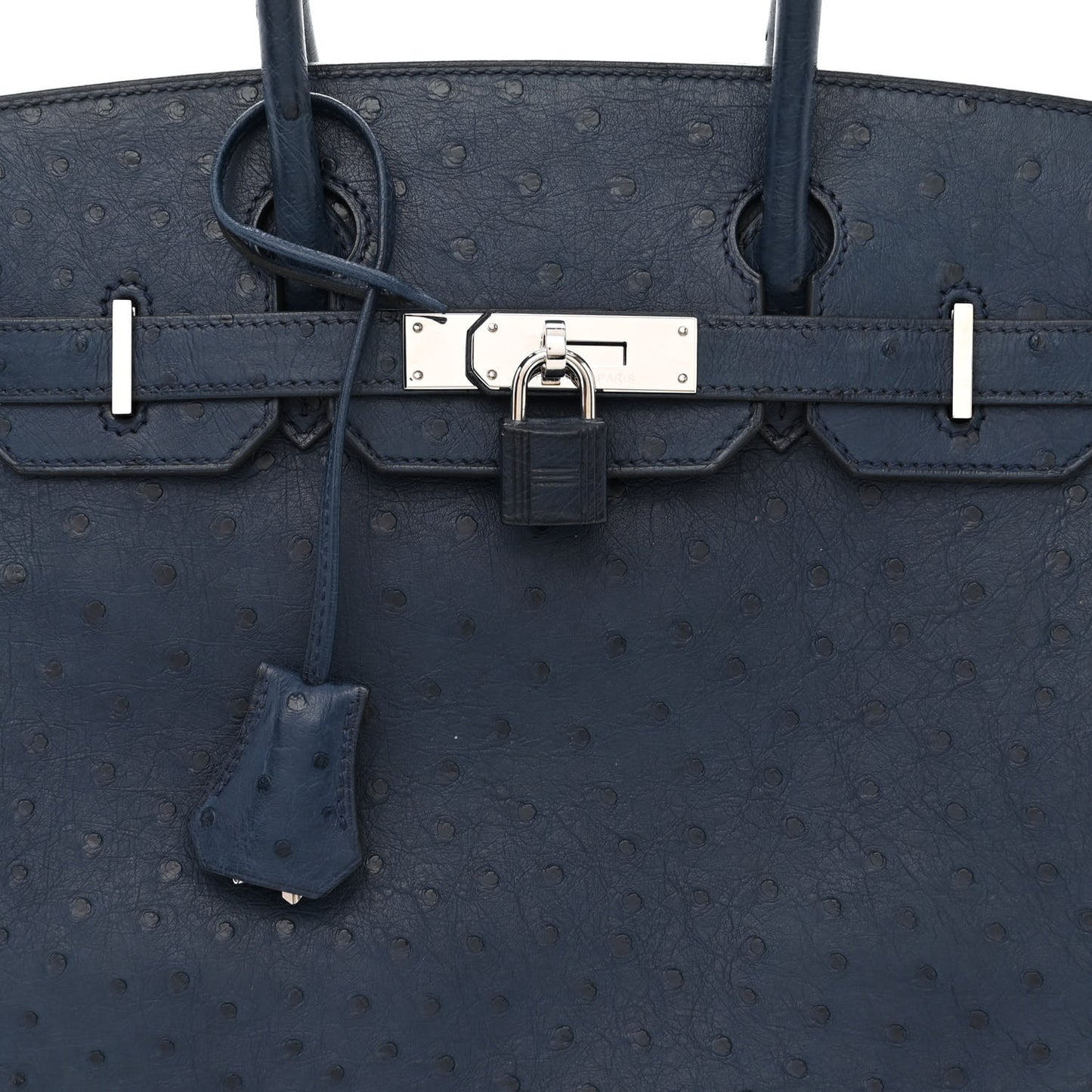 Ostrich Birkin 30 Bleu Roi