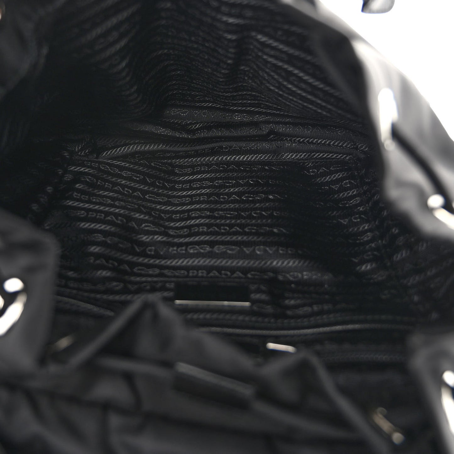 Tessuto Nylon Saffiano Small Backpack Black