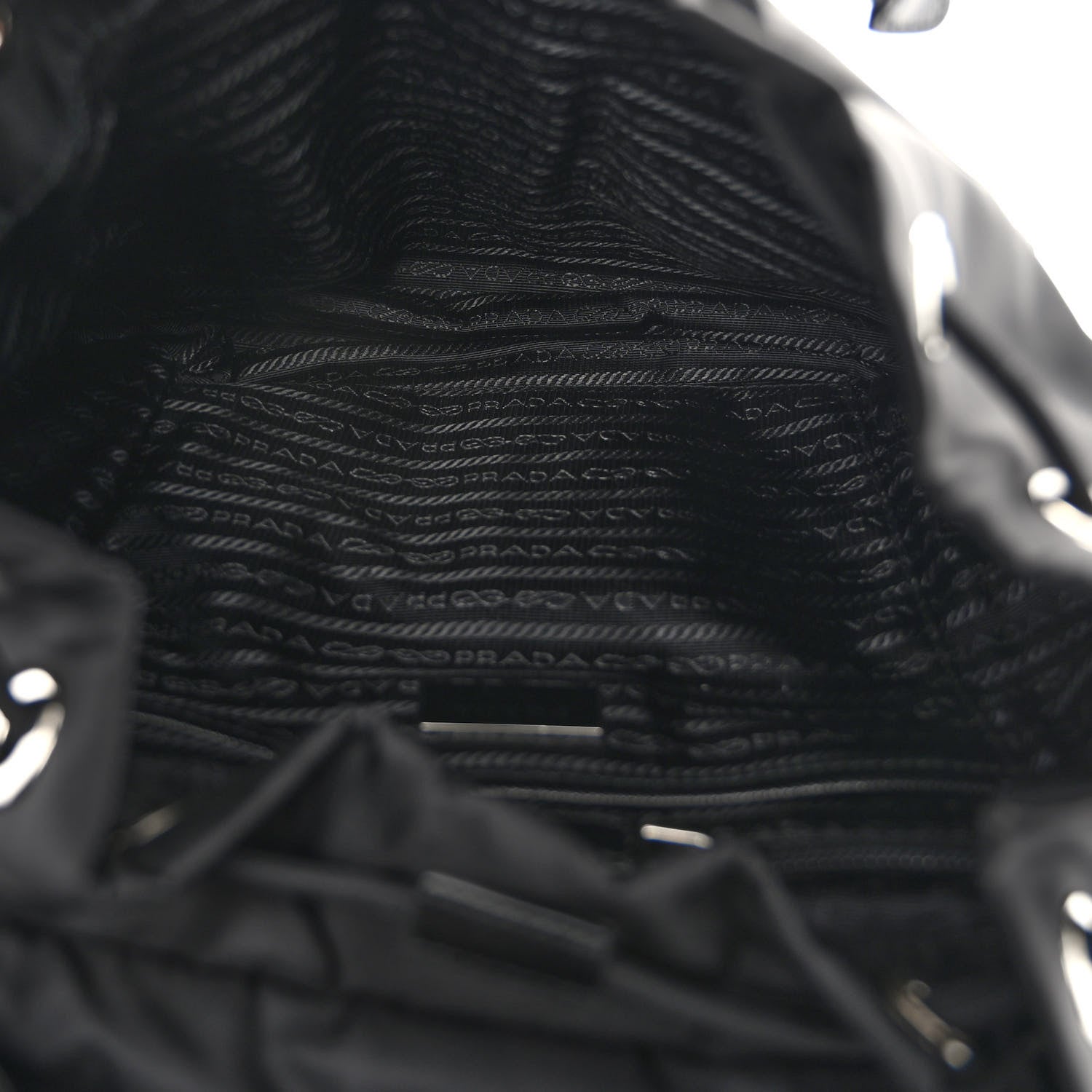 Prada Tessuto Nylon Saffiano Small Backpack Black 5 of 8