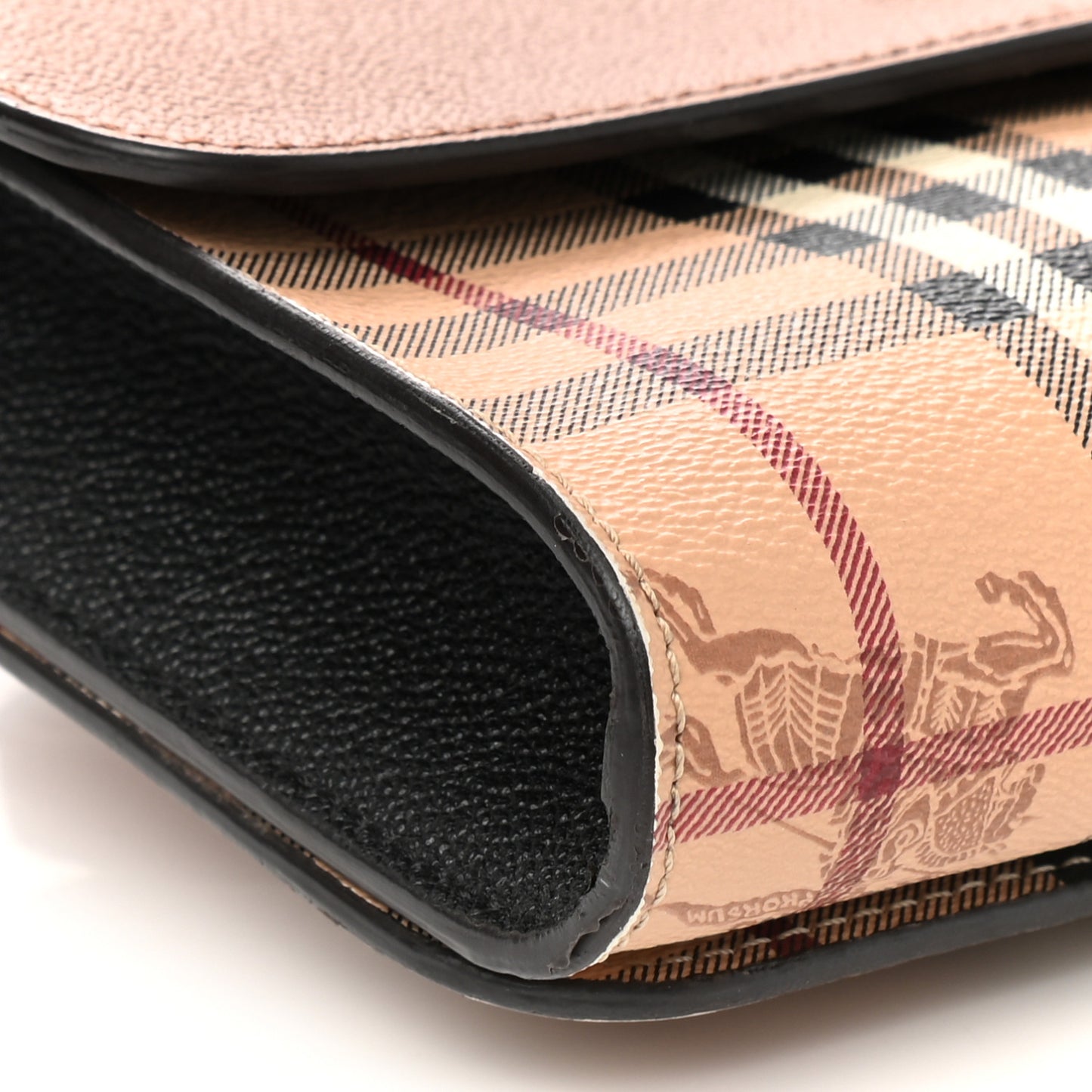 Derby Calfskin Haymarket Check Small Loxley Crossbody Bright Toffee Multicolor