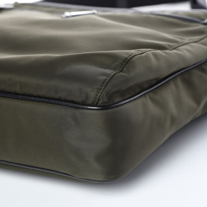 Prada Tessuto Nylon Flat Messenger Bag Militare 10 of 10