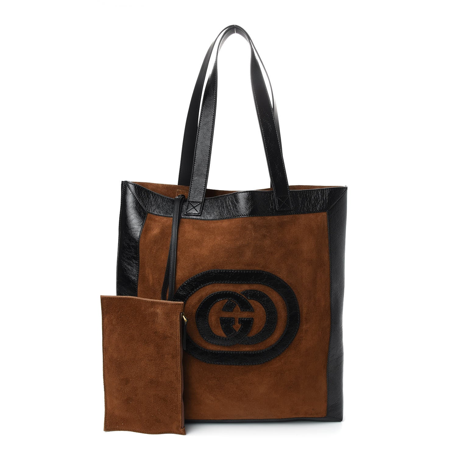Gucci Suede Large Ophidia Vertical Shopping Tote Chestnut 1 of 10