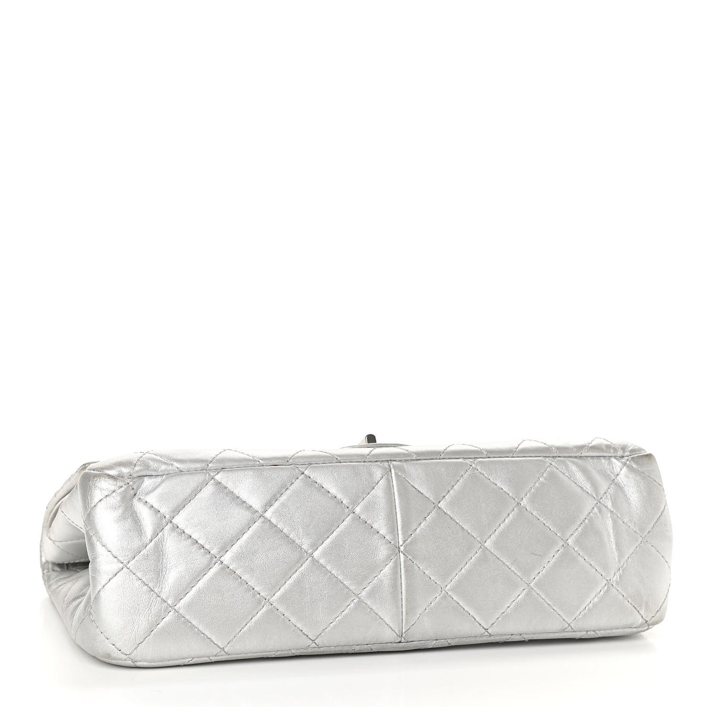 Metallic Aged Calfskin Quilted 2.55 Reissue 227 Flap Silver