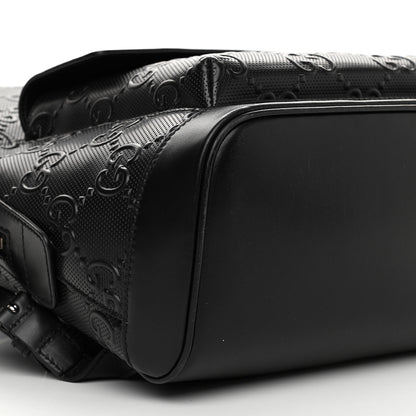 Gucci Calfskin GG Tennis Embossed Backpack Black 9 of 10