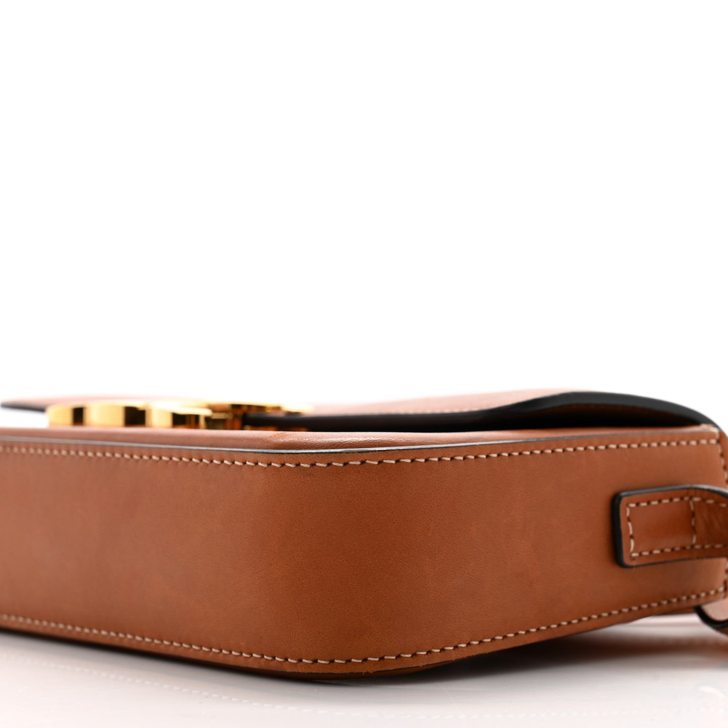 Natural Calfskin Triomphe Shoulder Bag Tan