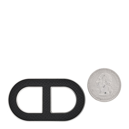 Hermes Palladium Epsom Chain D'Ancre Brooch Black 2 of 5