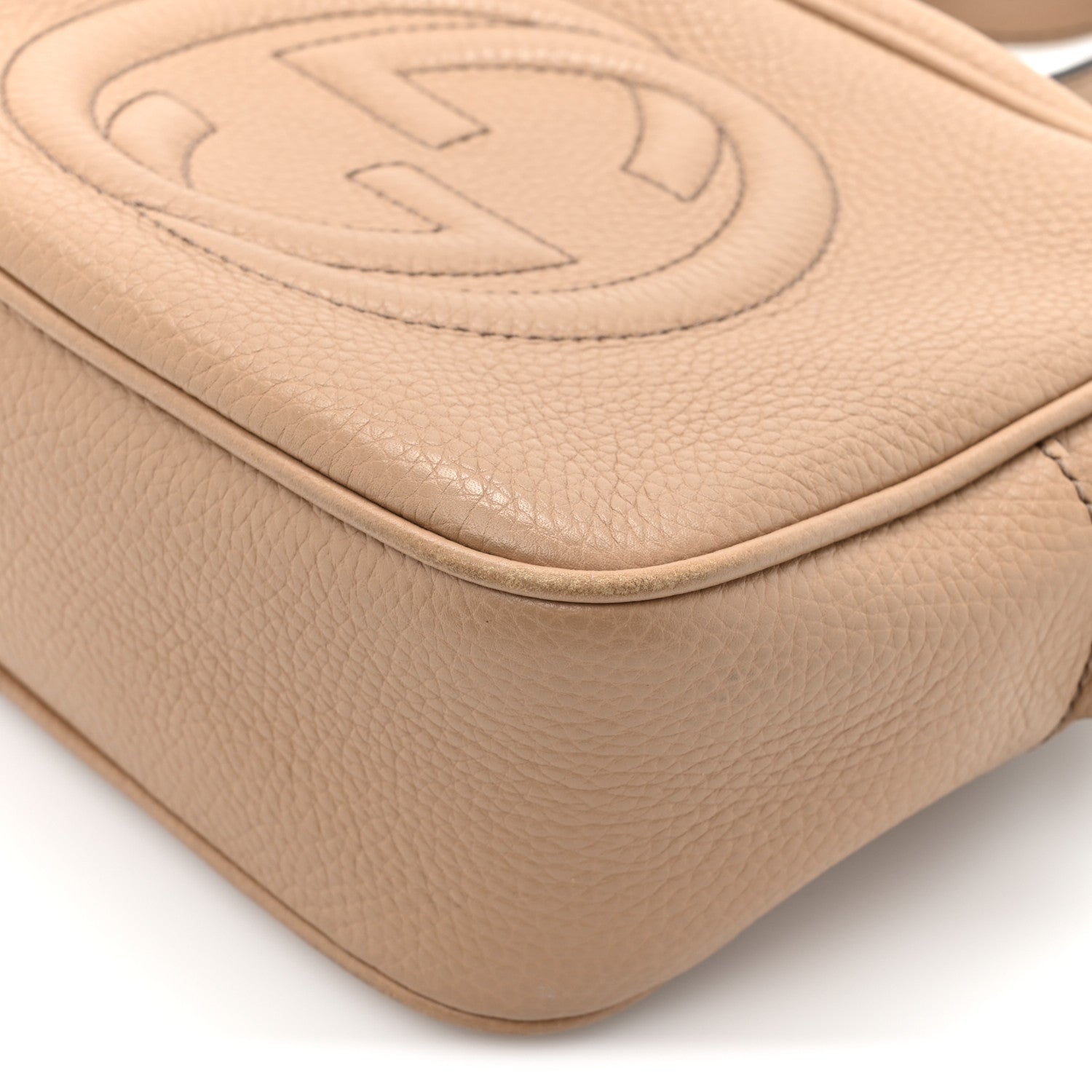 Gucci Pebbled Calfskin Small Soho Disco Bag Rose Beige 9 of 17